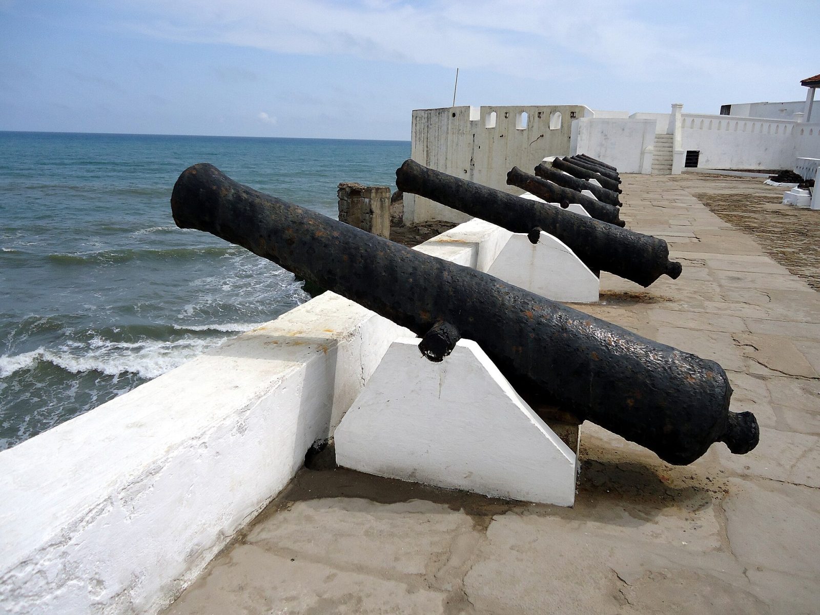 Cannons on the walls of Cape Coast Castle
