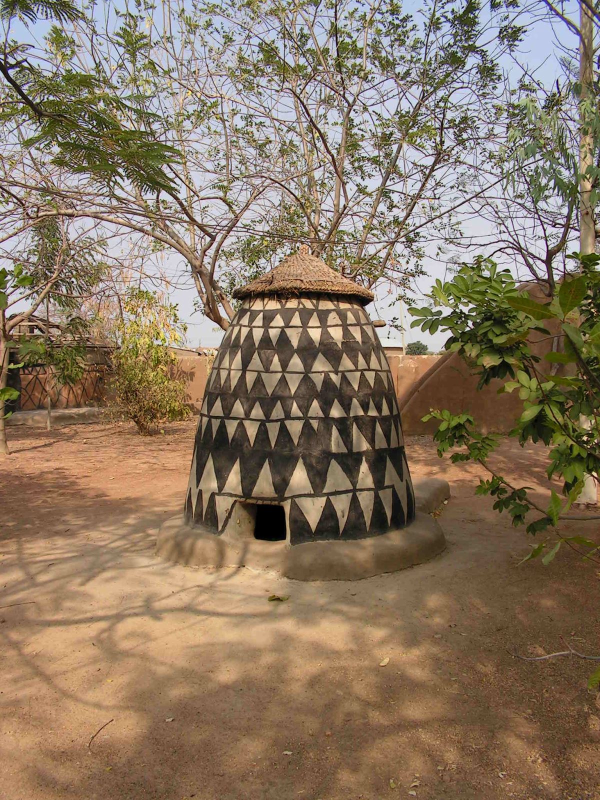 Sumbrungu Painted Building in Bolgatanga, northern Ghana