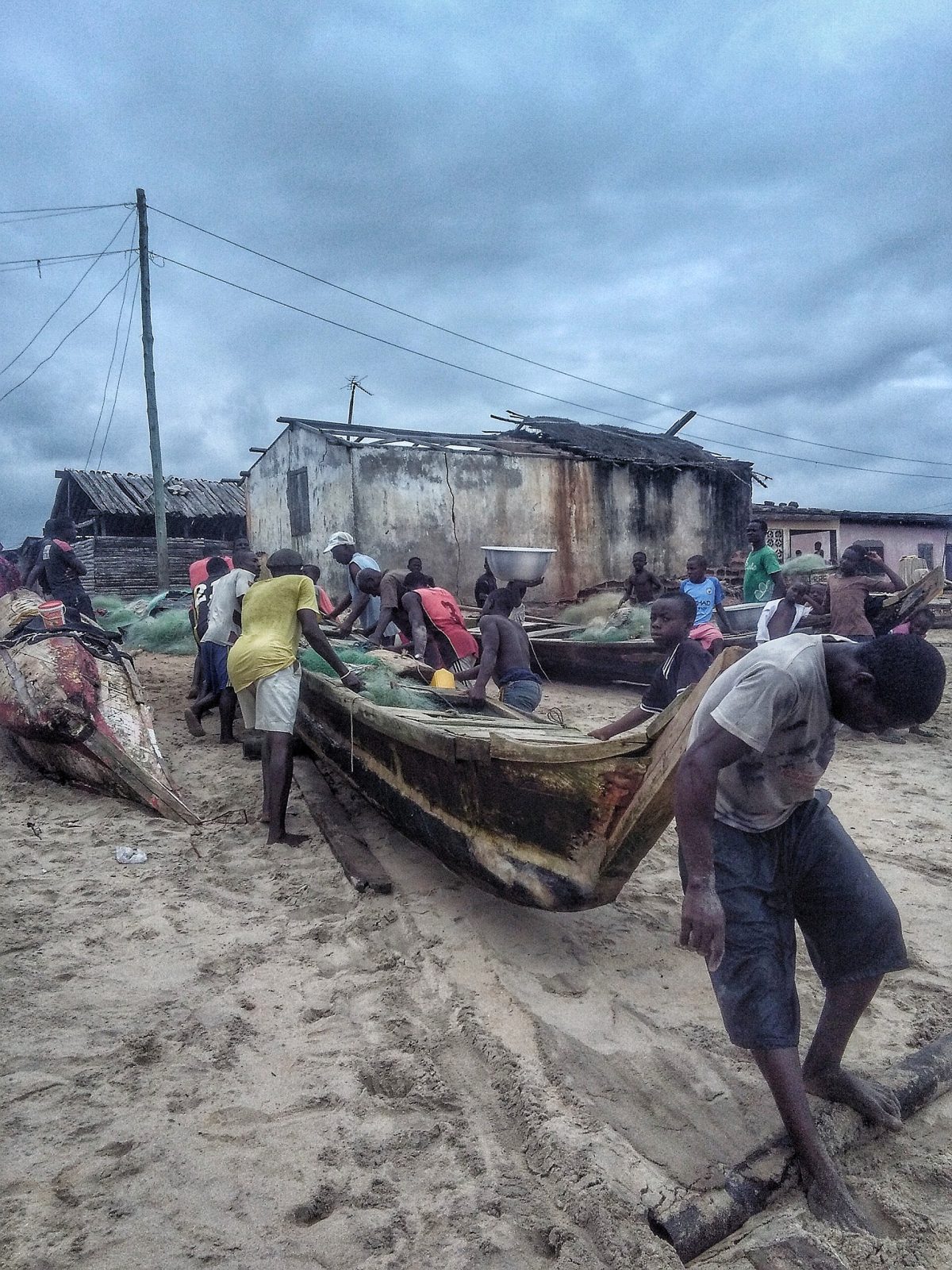 Traditional fishing ways at Brenu Beach